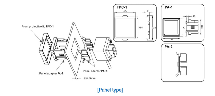 VP20: Panel Type - Dimensions