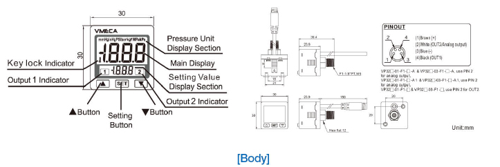 VP32: Body - Dimensions